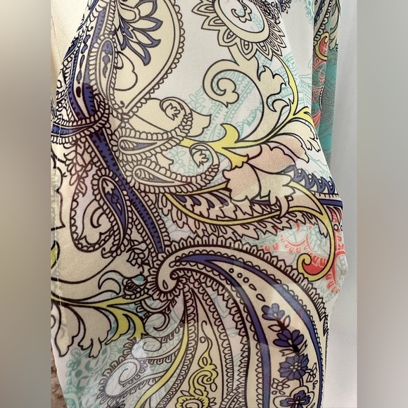 Soft Surroundings Colorful Paisley Open Front Cardigan (755) - Picture 8 of 13